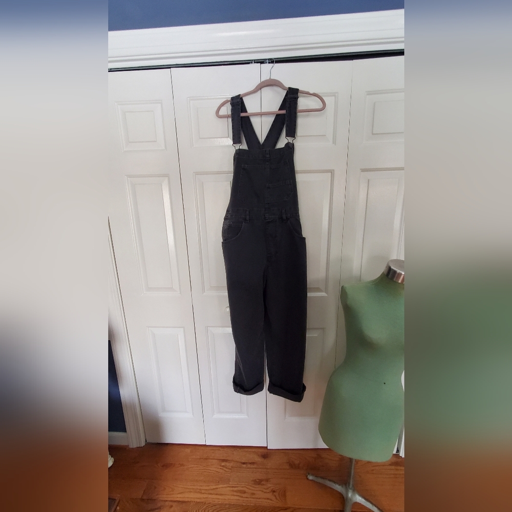 Free People Charcoal Denim Jumpsuit